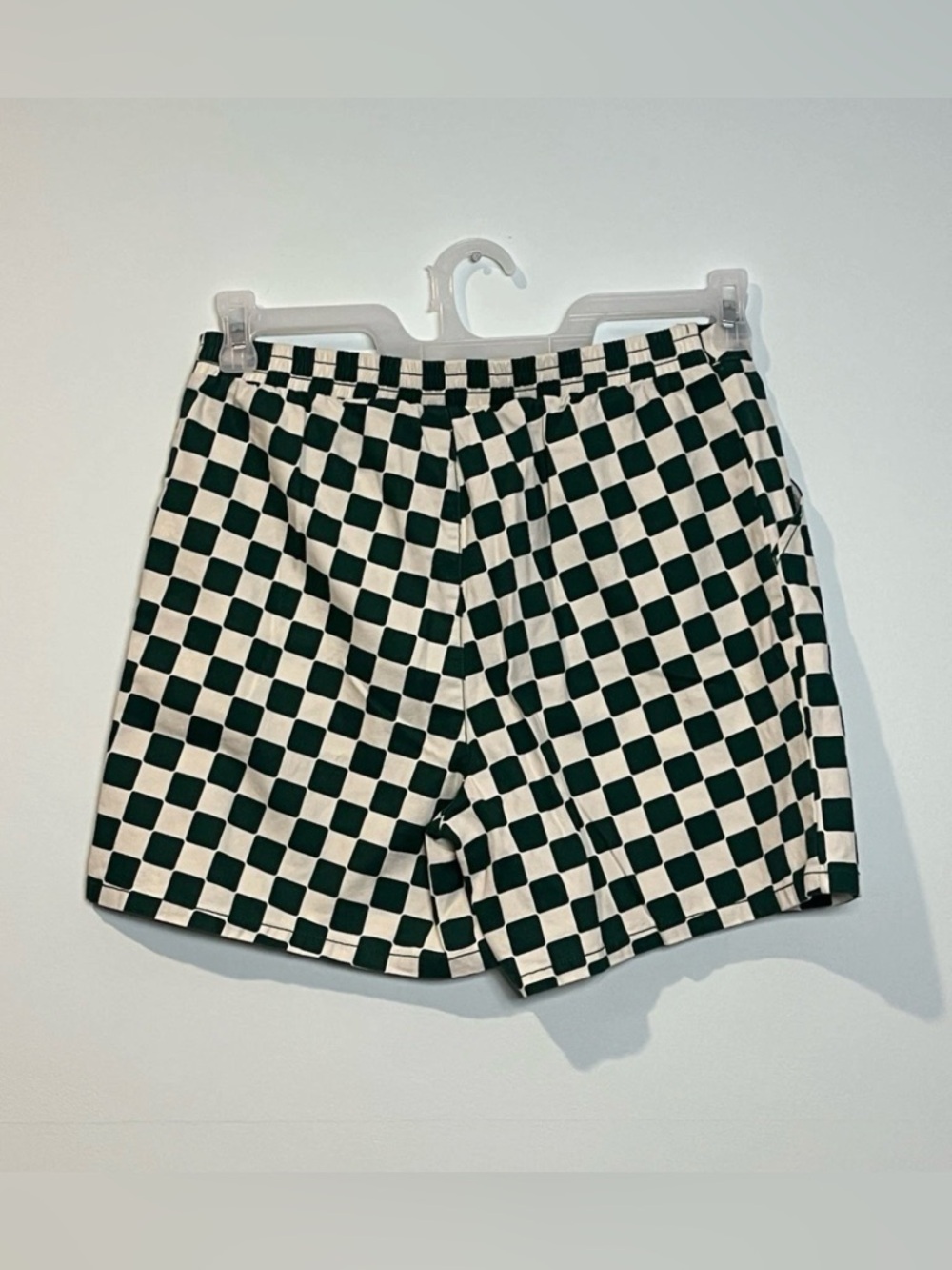 Wild Fable Women’s Green White Checkered High Rise Retro Pockets Shorts Sz Small - Picture 2 of 5